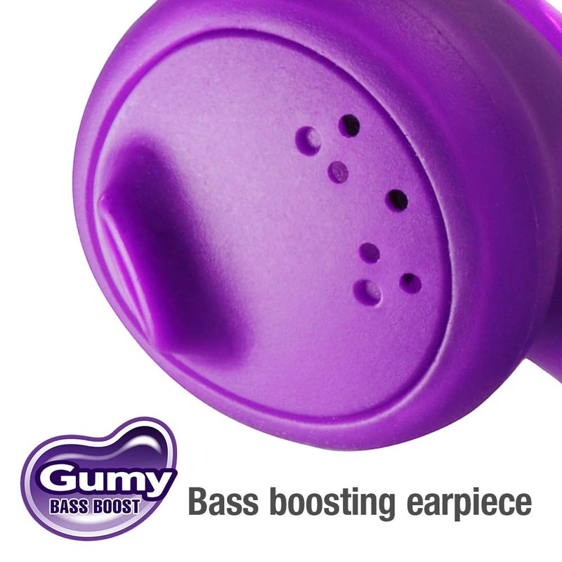 JVC HAF160V Gumy Ear Bud Headphone Violet - Image 5